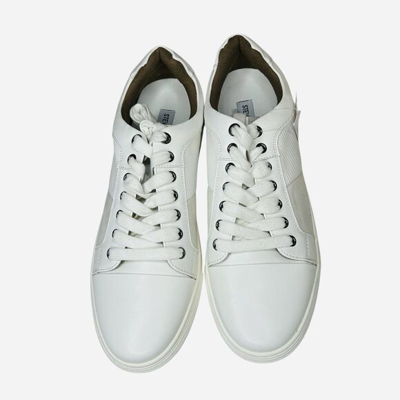 NEW Steve Madden Men's White Court Sneaker P-Moved Size 11 - Picture 4 of 12